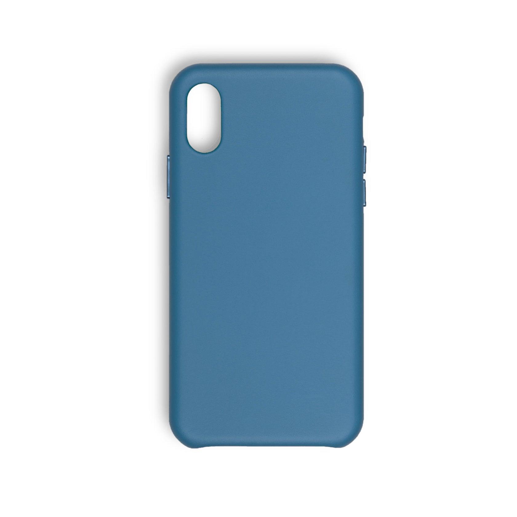 iPhone X og XS Lædercover – Blå - Kosmos Renew