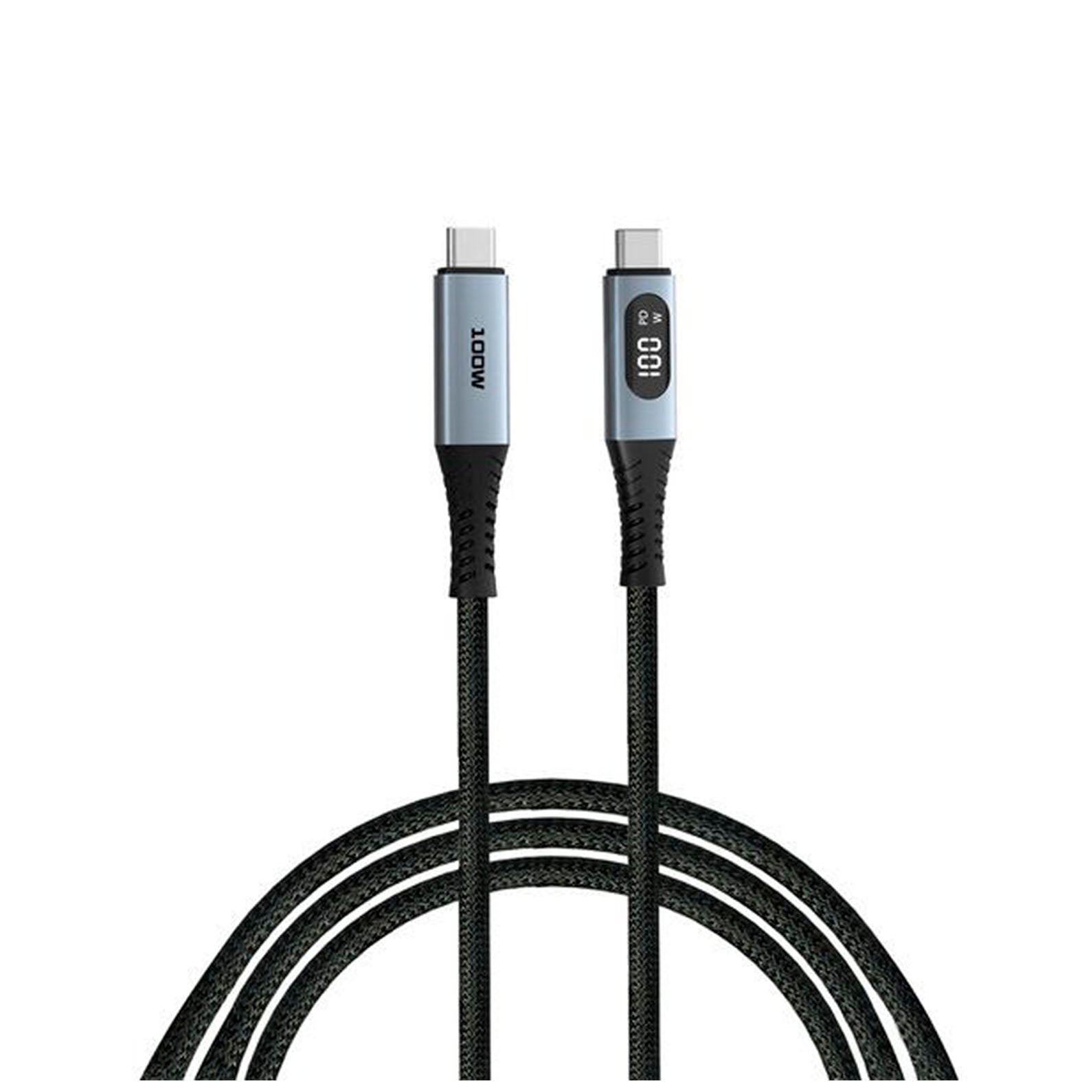 Verbatim USB-C til C 1.2M Sort 100W med Display