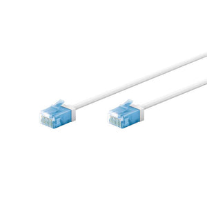 Patchkabel CAT 6A 0,5m Hvid RJ45 – Kort Hoved