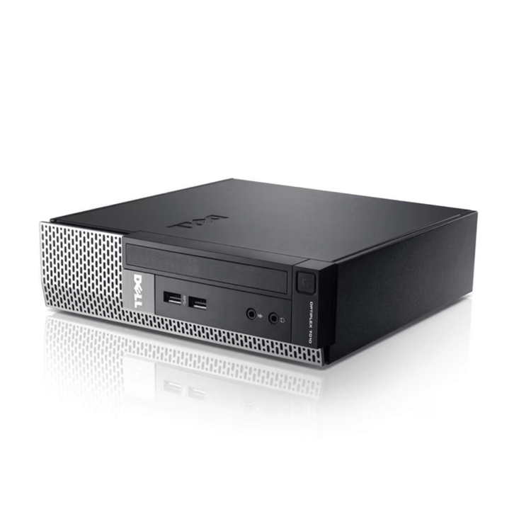 Dell Optiplex 7010 lille formfaktor computer i sort og sølv