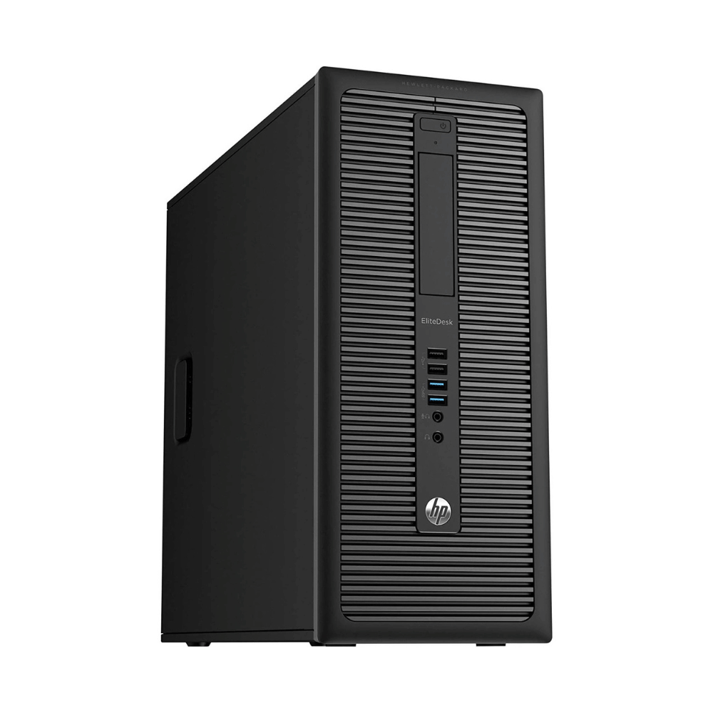 HP Elitedesk 800 G1 sort stationær computer set forfra
