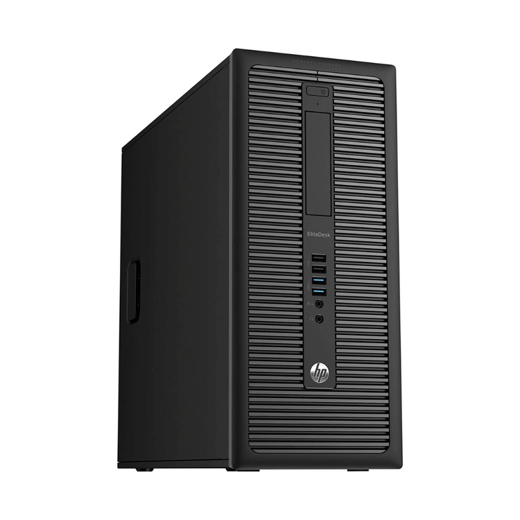 HP Elitedesk 800 G1 sort stationær computer set forfra