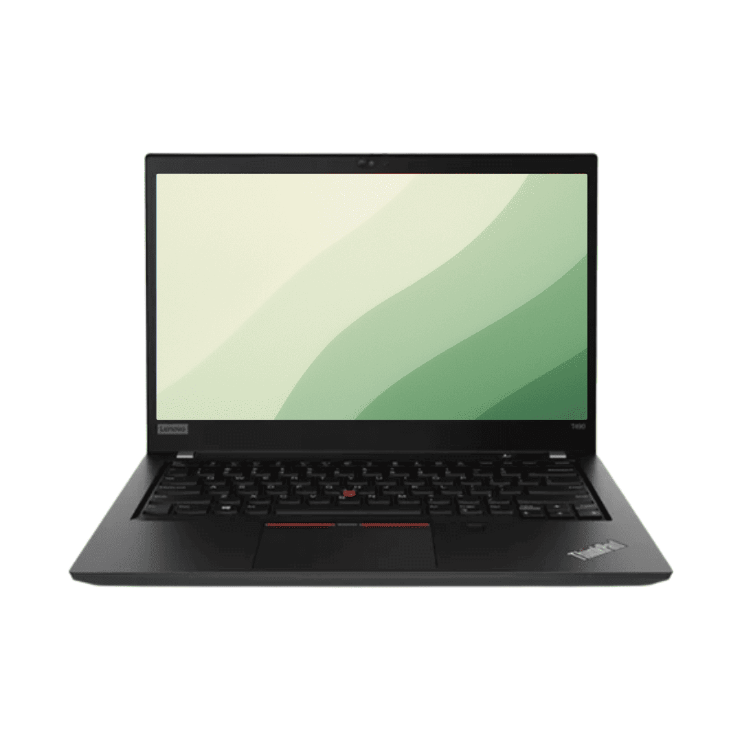 Lenovo ThinkPad T490 bærbar computer, slankt og robust design, ideel til arbejde og professionelle brugere.