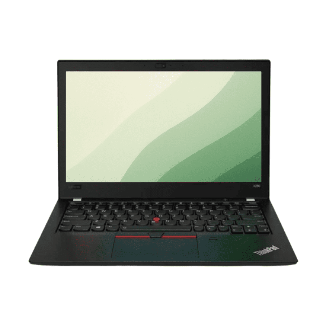 Lenovo ThinkPad X280 bærbar computer med touchskærm, let og robust design, ideel til professionelle på farten fra Kosmos Renew.