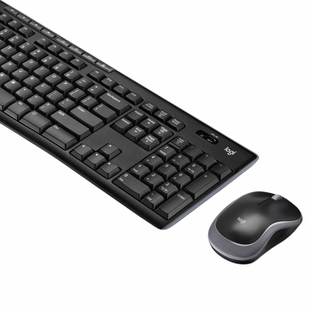 Logitech Wireless Desktop MK270 trådløst tastatur og mus i sort