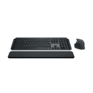 Logitech MX Keys S Combo med trådløst tastatur, mus og håndledsstøtte i mørkegrå