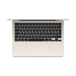 MacBook Air M2 stjerneskær bærbar computer set oppefra med tastatur og touchpad