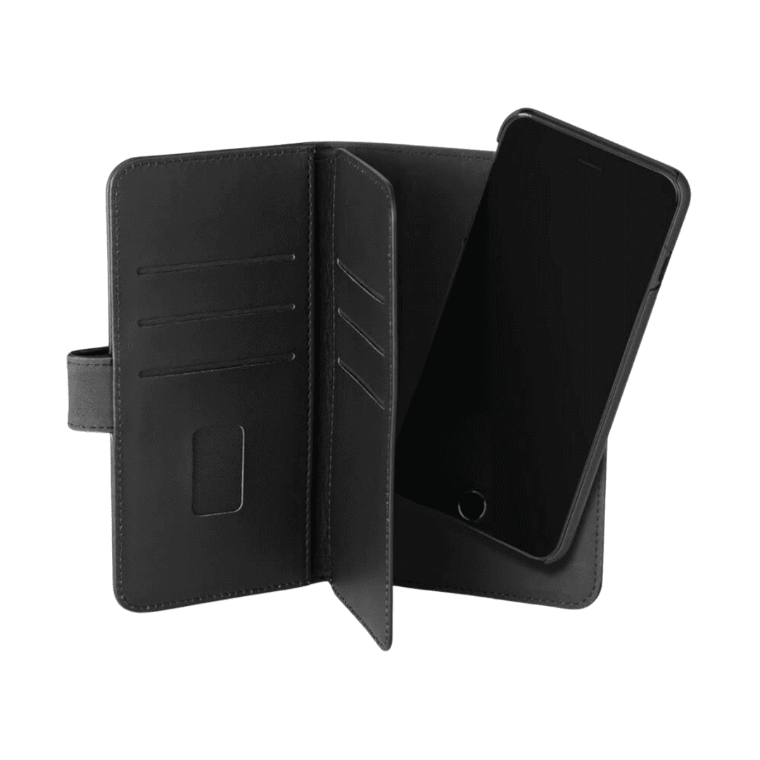 Sort iPhone 11 Mobilcover 2i1 3 kort wallet fra Gear