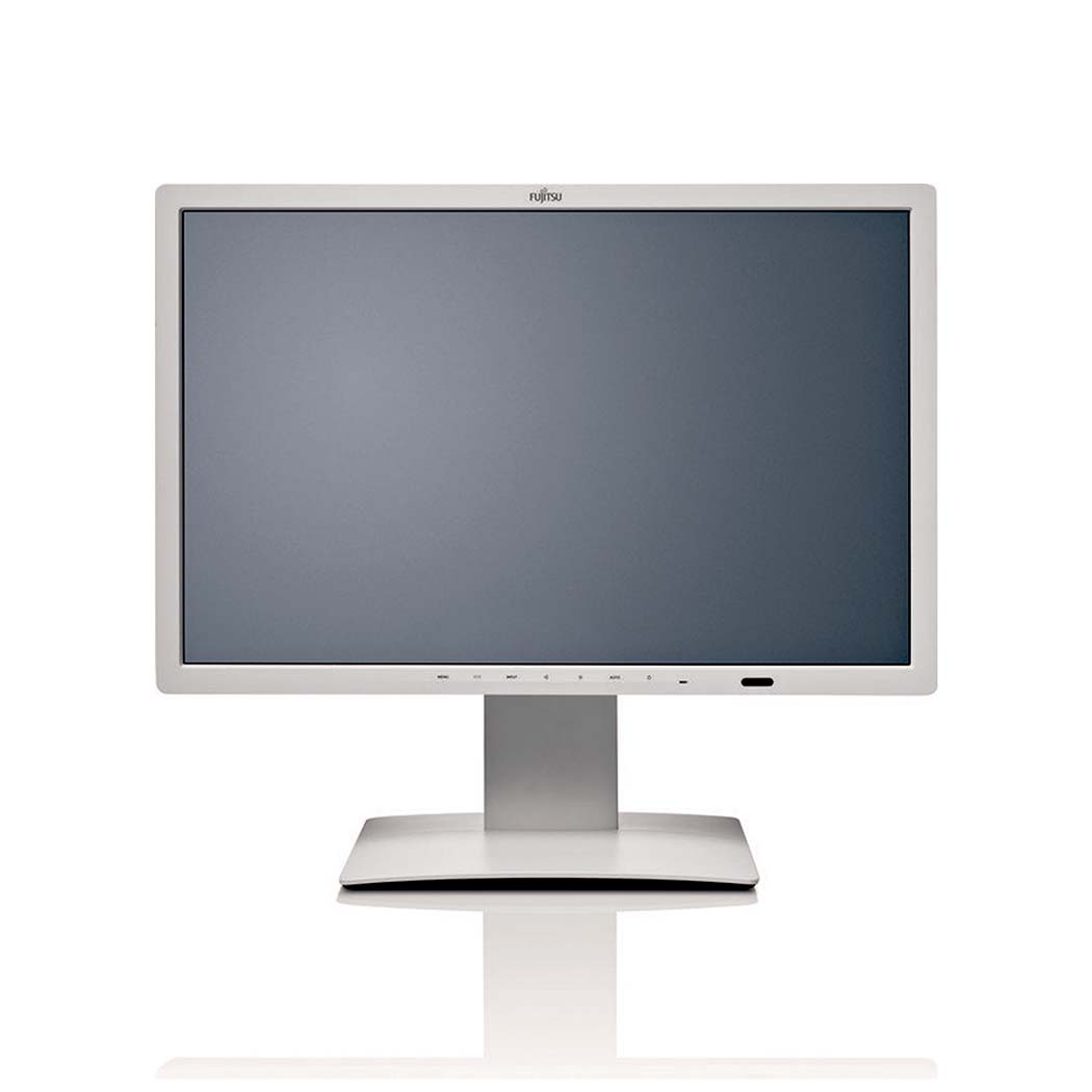 Fujitsu 24" Full HD skærm P24W-7. Ergonomisk og øjenvenlig med HDMI, DisplayPort og VGA.