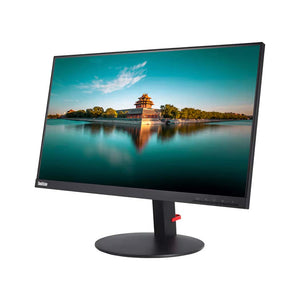 ThinkVision P24Q-10 skærm, slankt design, høj opløsning, sort fod, computer monitor