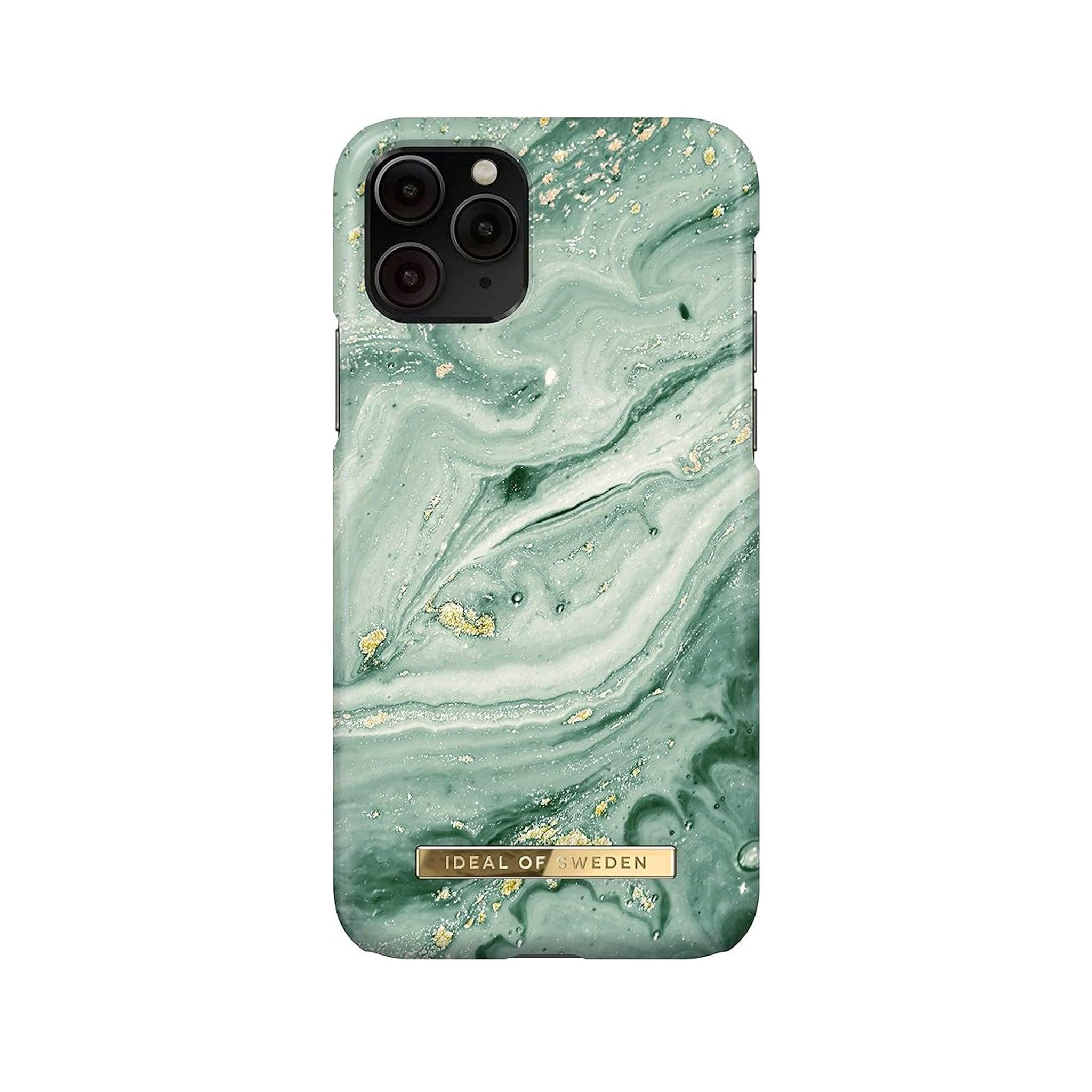 Ideal of Sweden Fashion Case iPhone 14 - Mint Swirl Marble - Kosmos Renew