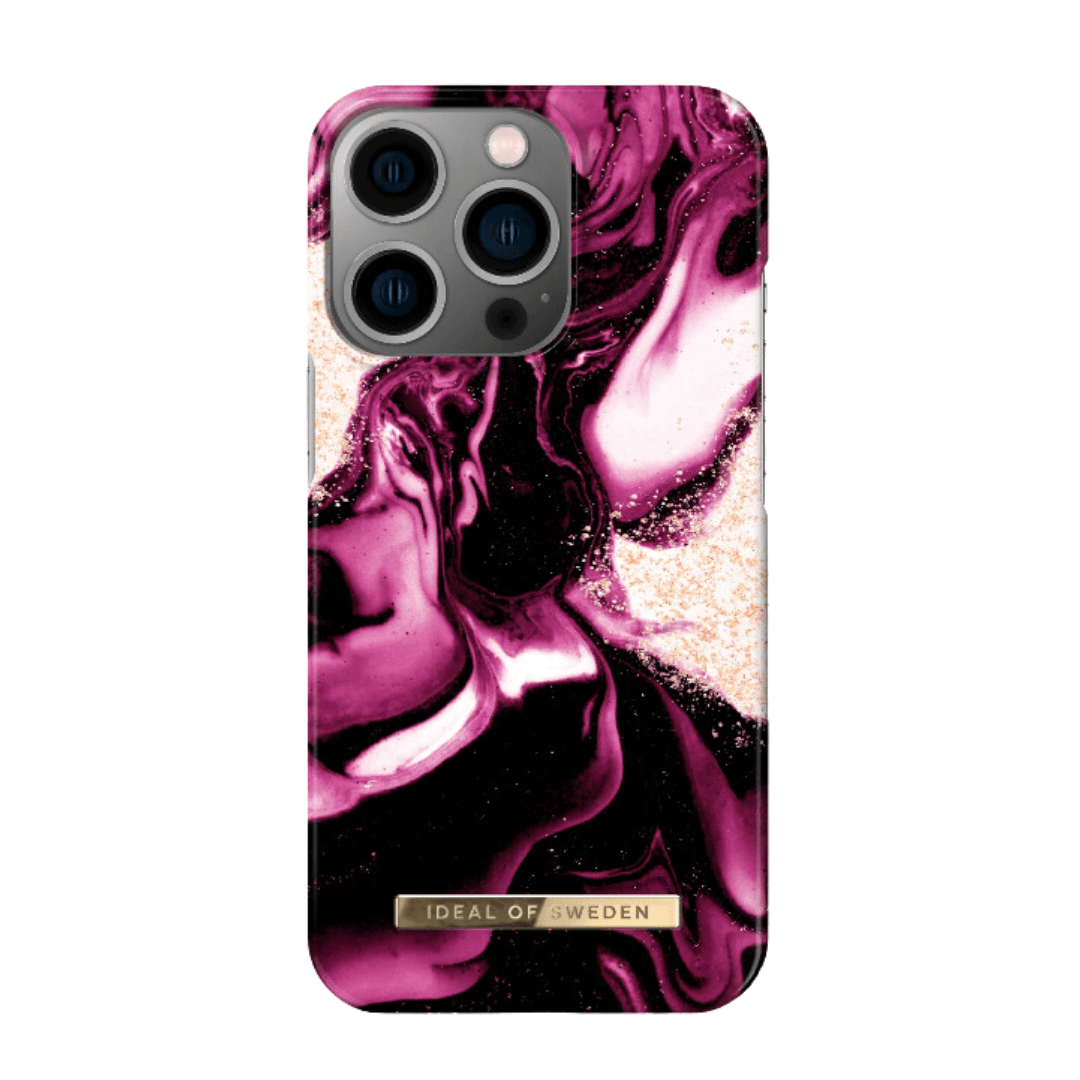 Ideal of Sweden Fashion Case iPhone 14 Pro - Golden Ruby Marble - Kosmos Renew