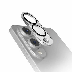 Kamerabeskyttelse i glas til Galaxy S25 Edge, monteret over telefonens linser