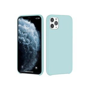 Mint green case for iPhone 11 Pro Max, front and back view on white background