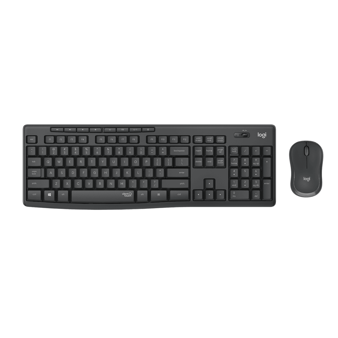 Logitech MK295 | Silent Tastatur og mus-sæt | Trådløs | Sort - Kosmos Renew