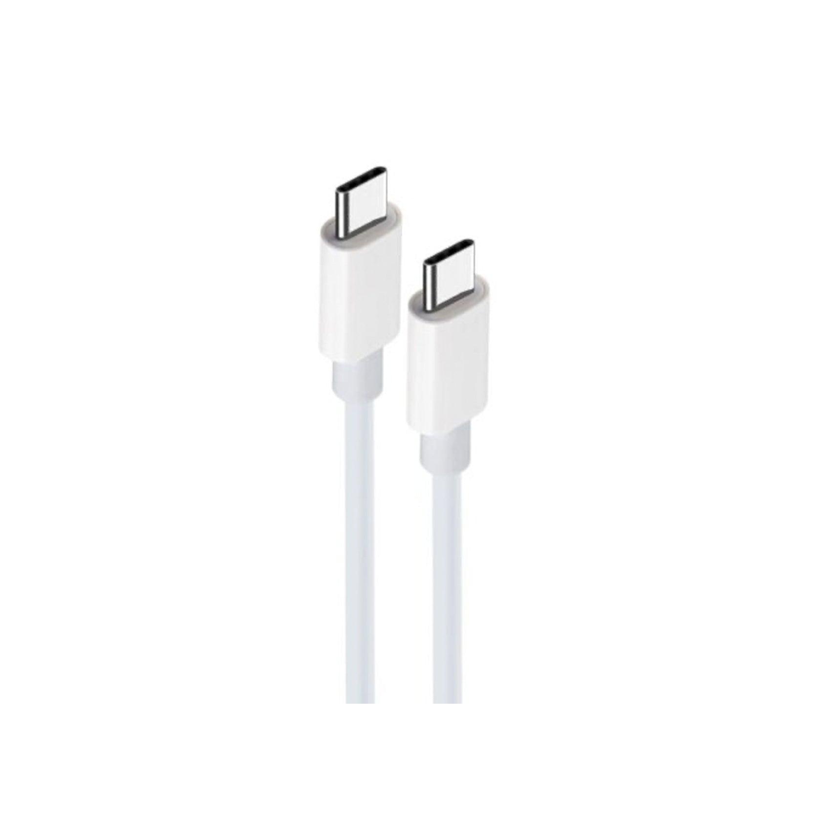 maXlife 1m USB-C-USB-C Kabel 20W - Hvid - Kosmos Renew