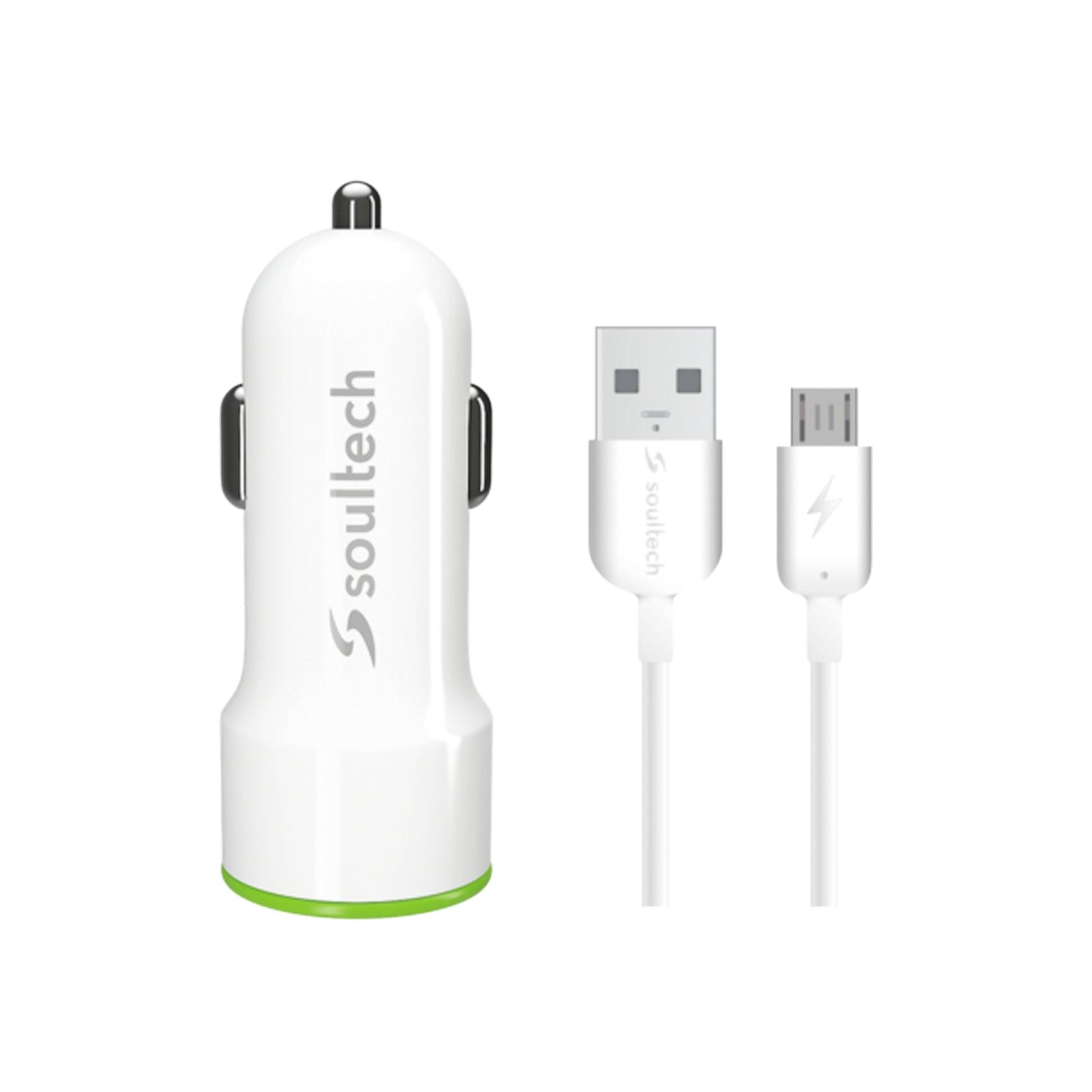 Soultech Dual USB Car Charger & Cable - Kosmos Renew